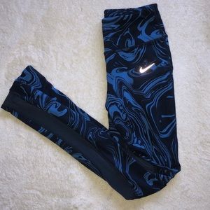 Nike high waisted dry-fit marble leggings